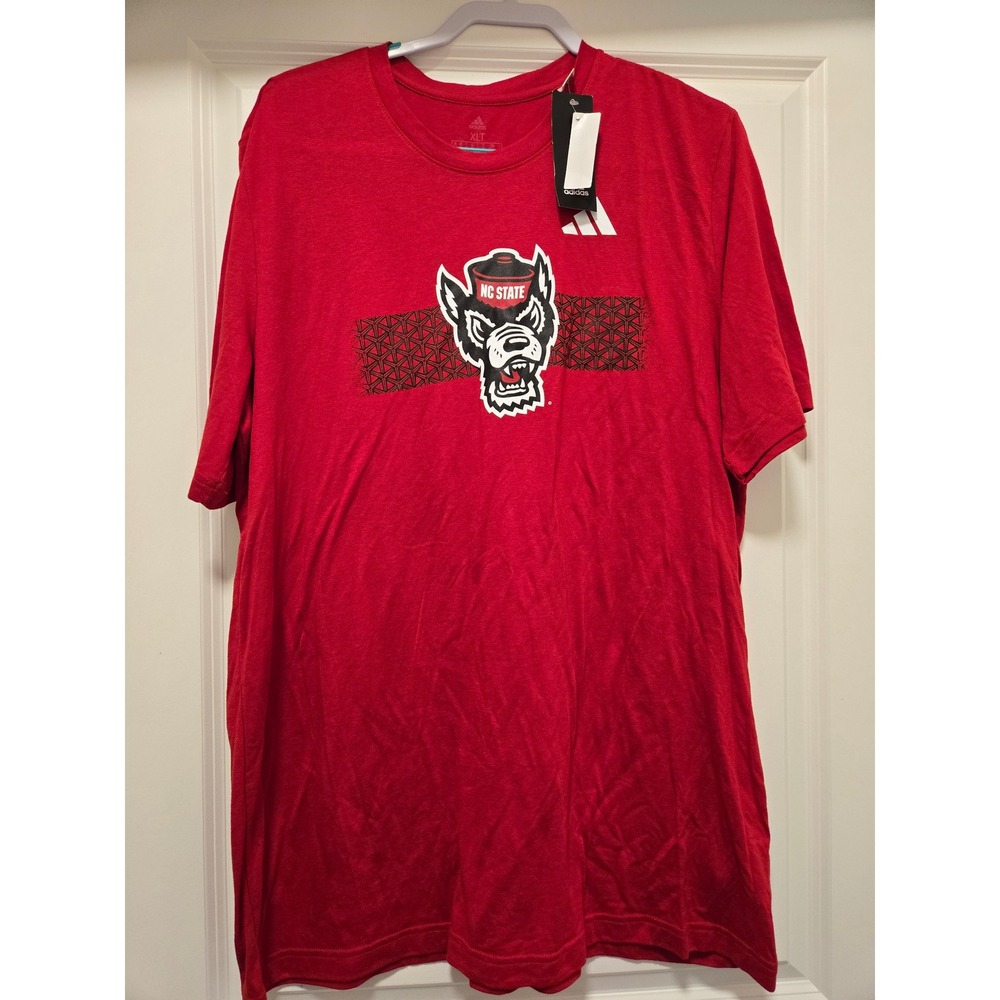 Adidas NC State Wolfpack Tuffy Mascot Red Graphic T-Shirt Mens XLT NWT